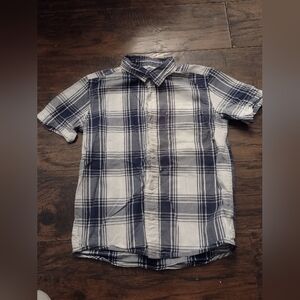 Old Navy Blue and White Casual Button Down Shirt Size S/P(6-7).
